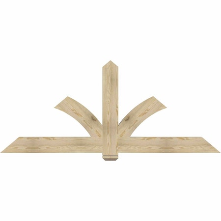 Ekena Millwork Redmond Rough Sawn Timber Gable Bracket, Douglas Fir, 84"W x 35"H x 4"D x 6"F, 10/12 Pitch GBW084X35X0406RED00RDF